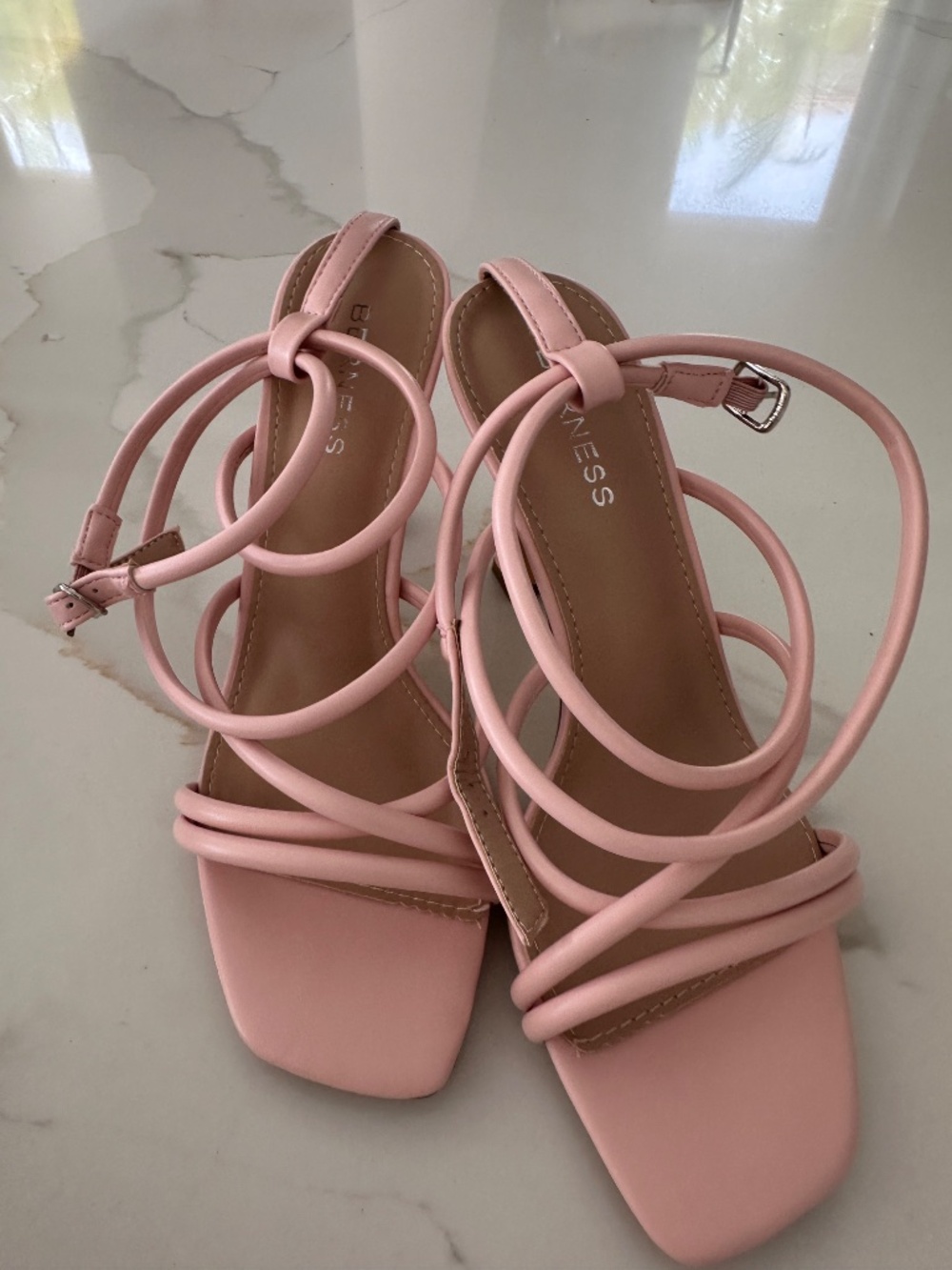 Brand pair of light  Pink Stilleto shoes in pink size 7.5